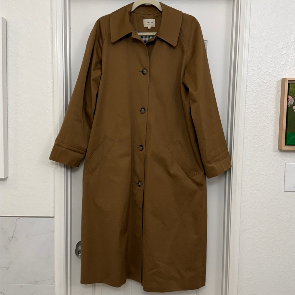 Sezane Clyde Tan Trench Coat - Picture 5 of 9